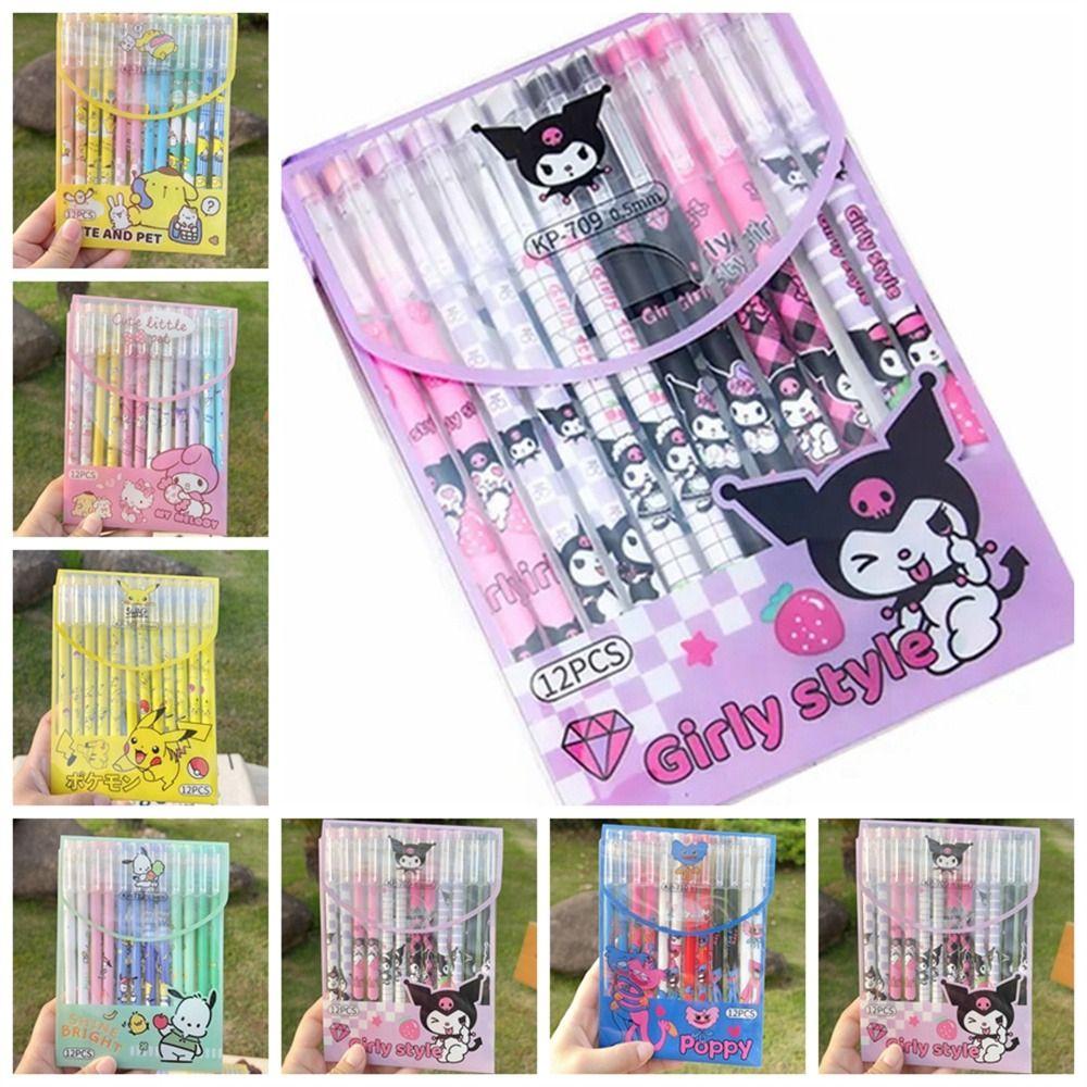 Daiga Bút Mực gel Họa Tiết Mèo Hoạt Hình anime kuromi Có Thể Xóa Được