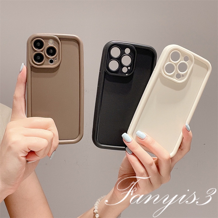 Ôp Điện Thoại Silicon Dẻo Màu Trơn Thời Trang Chống Rơi Cho iphone 15 14 13 12 11 pro max x xr xs max 8 7 plus se 2020 Ốp