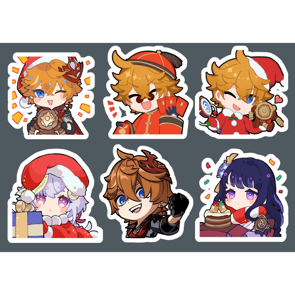 MINI STICKER PACK 🔔  Sticker Pack Genshin Impact A6 - Cắt Sẵn - Màng Cán Chống Nước - Keo Dán Sẵn