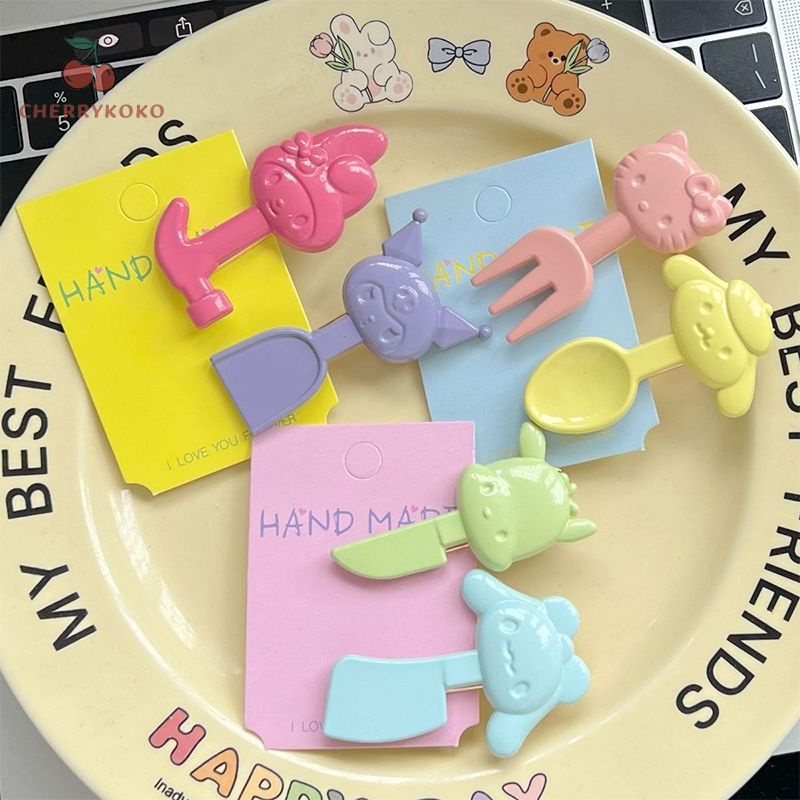 🍒🍒Cherrykoko SANRIO Kẹp Tóc Hình Mèo Dễ Thương Phong Cách Nhật Bản Cho Nữ