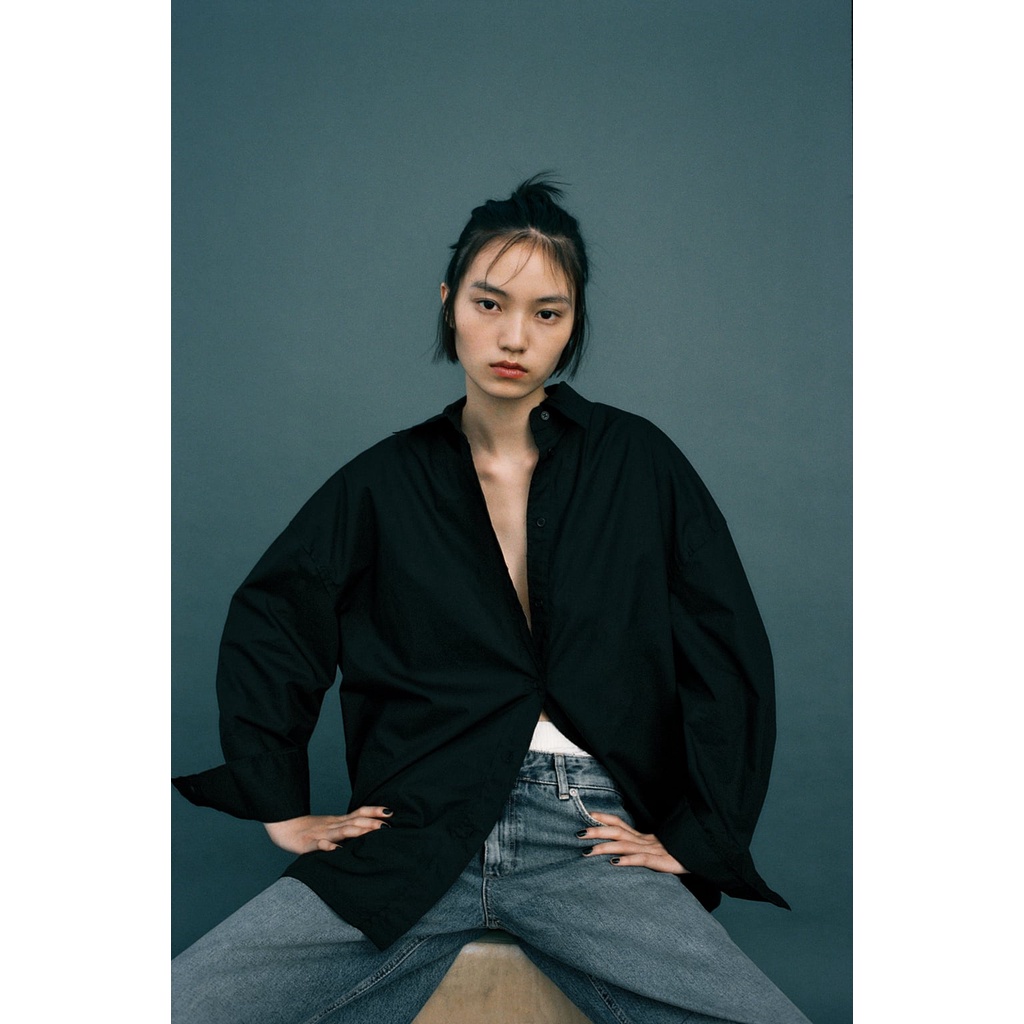 Áo Sơ Mi Lụa Dáng Rộng Tay Dài Phong Cách Mới Dành Cho Nữ 7200016 250