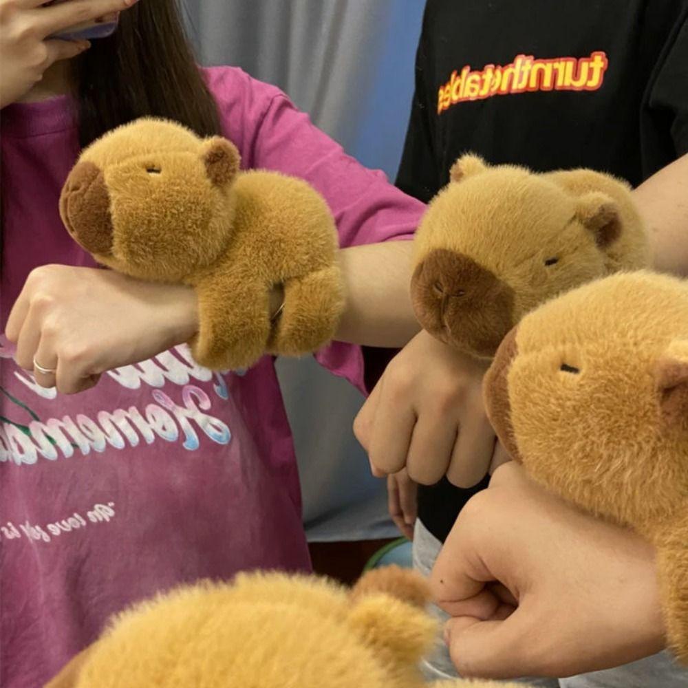 Shanrong Búp Bê Nhồi Bông capybara Đeo Tay Mềm Mại Đáng Yêu
