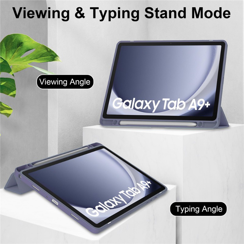 Bao Da Máy Tính Bảng pu Nắp Gập Thông Minh Có Ngăn Đựng Bút Cho samsung galaxy tab a9 + 11.0 sm-P210 Smx216B sm-J218U Giá Đỡ