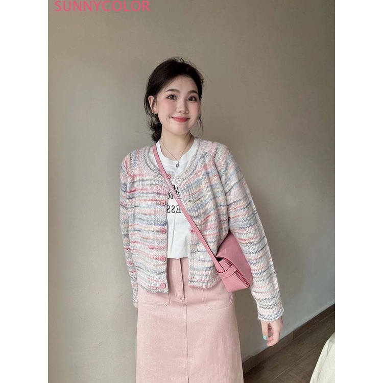 SUNNYCOLOR Áo Len áo khoác cardigan Phong cách phổ biến thời trang Stylish WMY2300HDK 41Z231009