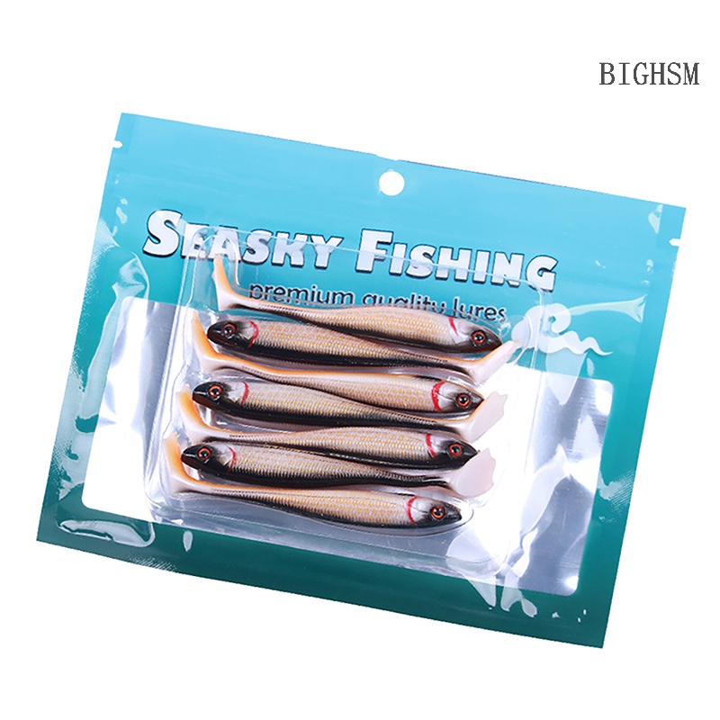 BIGHSM Set 7 Mồi Câu Cá Giả 9cm 5.6g Mắt Vịt 3d