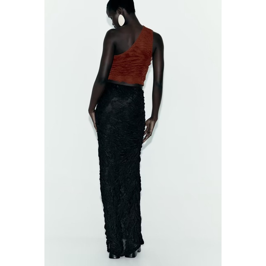 Zara Áo Không Tay Thiết Kế Xếp Ly Nhỏ Nhắn Xinh Xắn Thời Trang Mùa Thu Cho Nữ 0219800