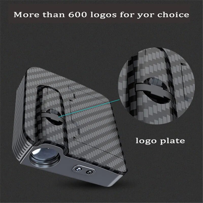 1 Đèn led laser Chiếu logo Không Dây Gắn Cửa Xe Hơi