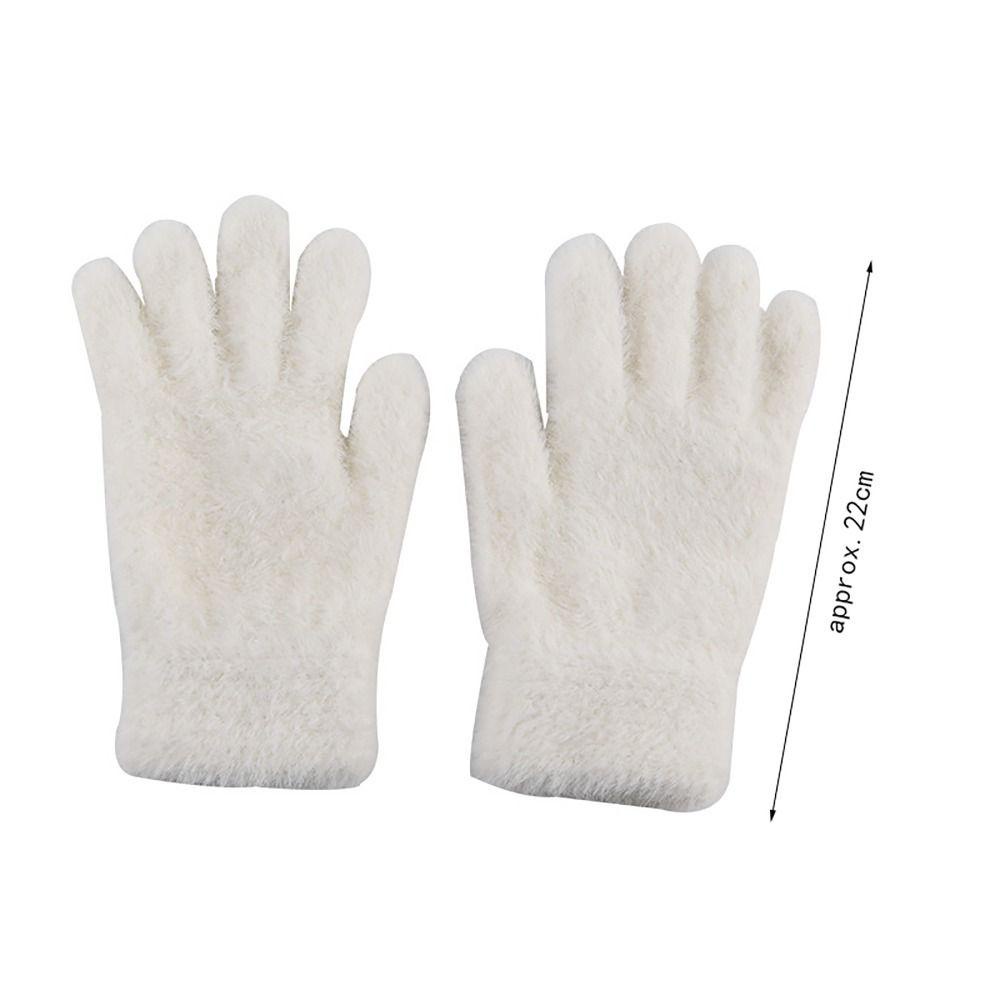 Okdeals Găng Tay Len Dệt Kim Hở Ngón Màu Trơn Ấm Áp Mùa Đông Thời Trang Có Thể Chạm Màn Hình Cảm Ứng Dành Cho Bạn Nữ