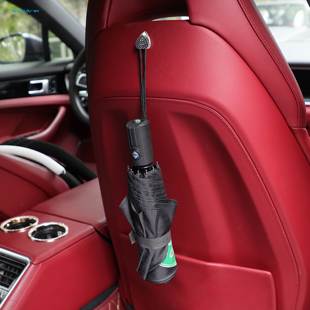 Weiaidu Móc Treo Dây Cáp Sạc Xe Hơi Hình Trái Tim Đính Đá Lấp Lánh mini Sành Điệu