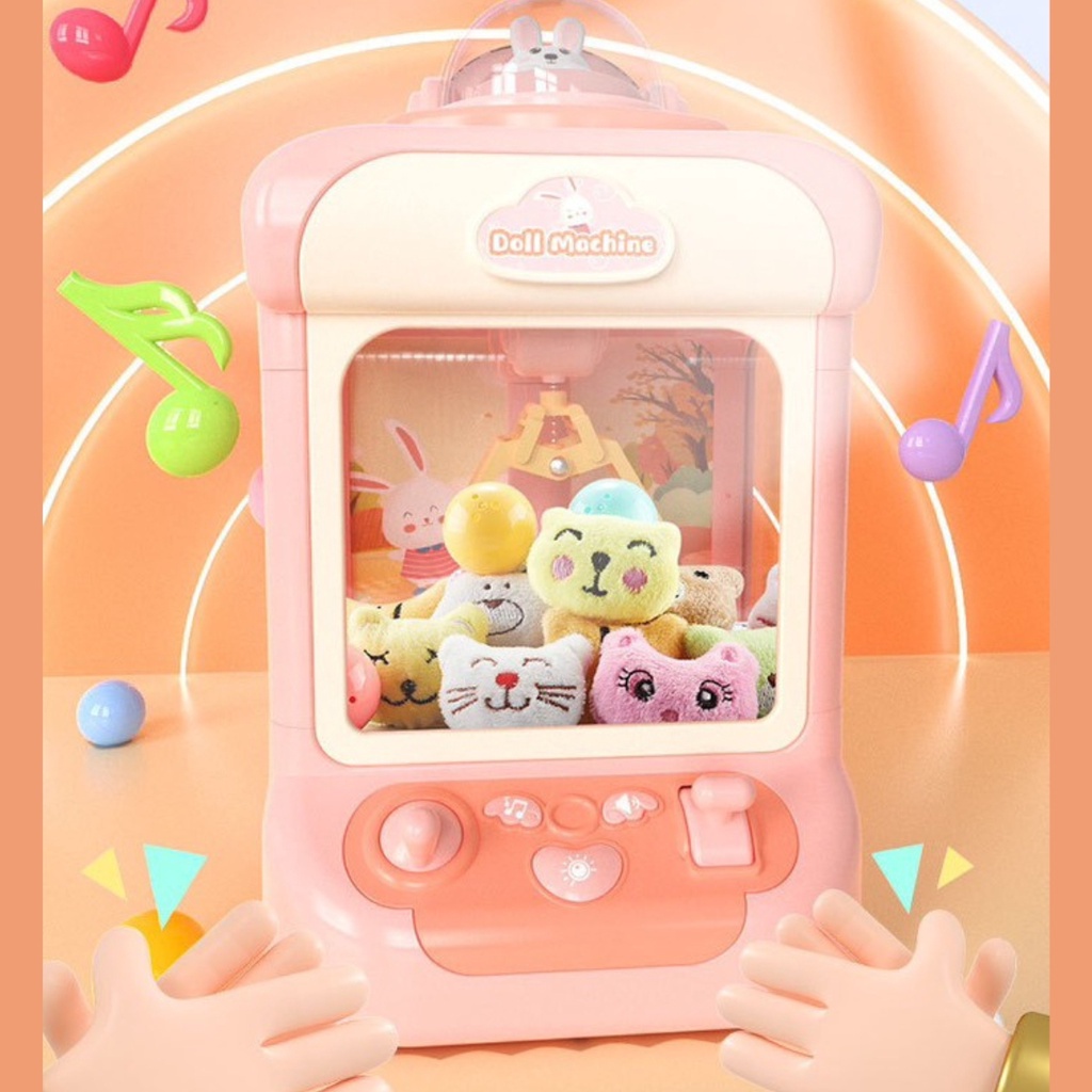 Máy gắp thú, đồ chơi gắp gấu bông mini có nhạc có đèn Bi's House