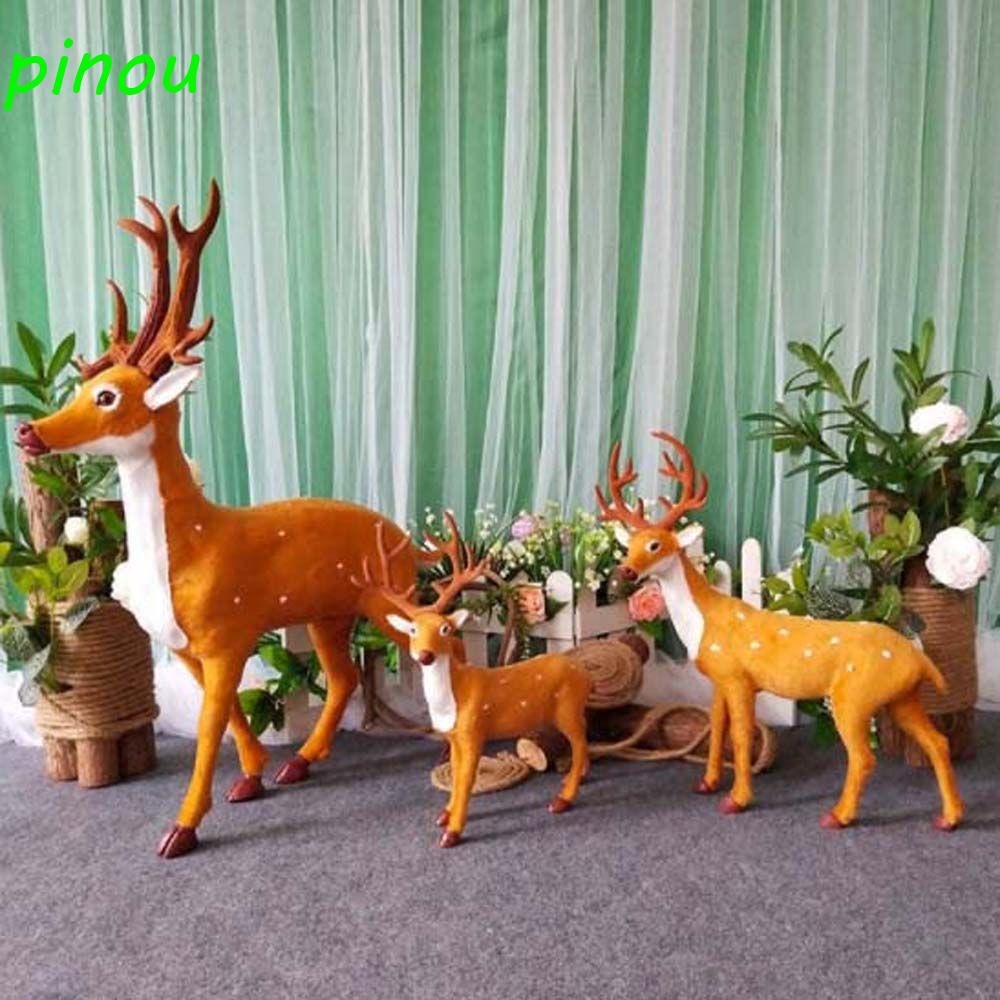 Pinou Đồ trang trí Tuần Lộc Nhồi Bông Đáng Yêu Để Bàn Trang Trí