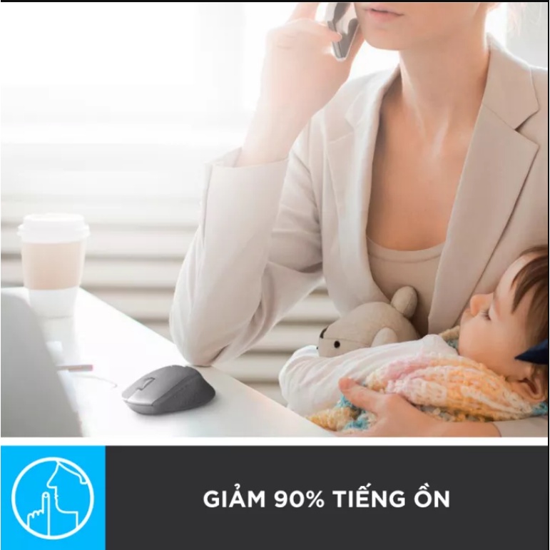 Chuột không dây Logitech M330 Silent Plus giảm ồn 90% - USB 2.4GHz, pin 2 năm