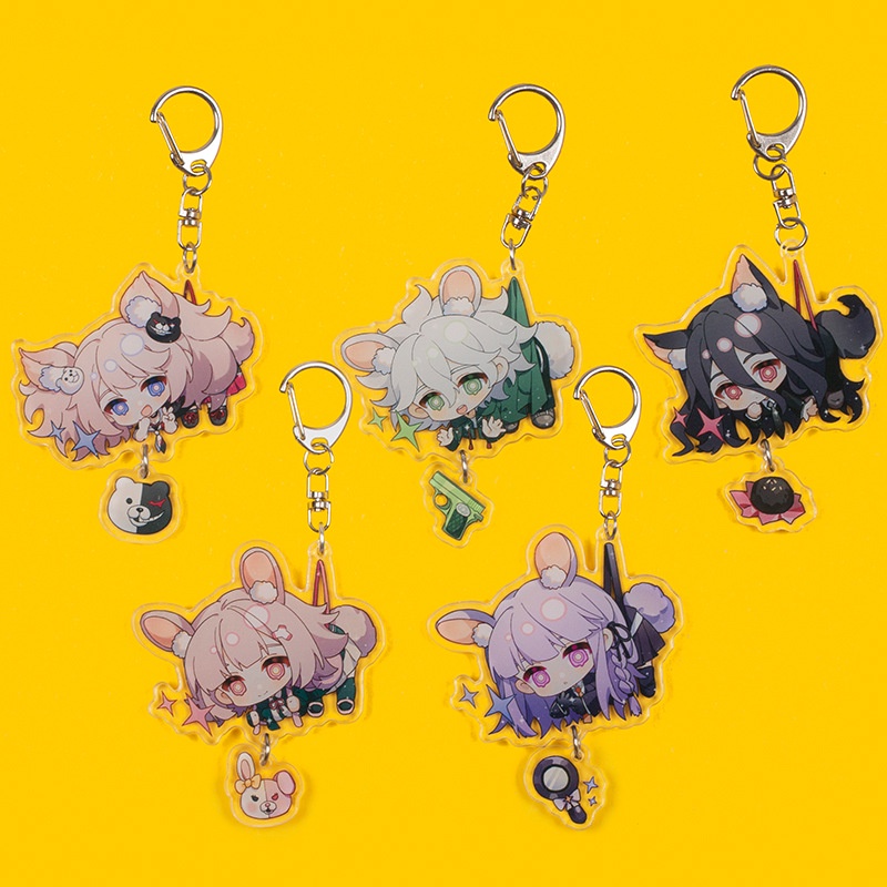 Móc Khóa Doujin Danganronpa Togami Byakuya Komaeda Nagito Nanami Chiaki Mukahiso Ngoại Vi