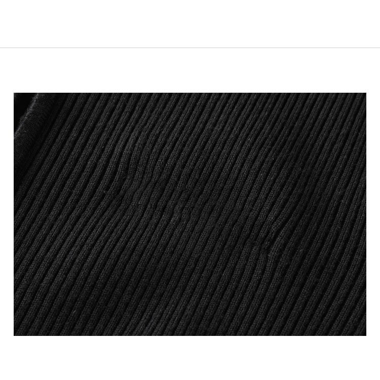 Postmother Đầm Dệt Kim Ôm Hông Tay Dài Màu Đen Phong Cách Mới Mùa Thu Cho Nữ