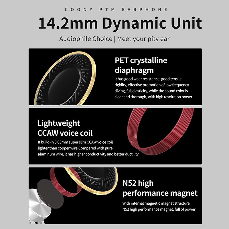 Tai Nghe Nhét Tai jcally coony ptm 0.78 Âm Thanh hifi Sống Động Với Micro 0.78 Type C Jcly pj2 + pj4