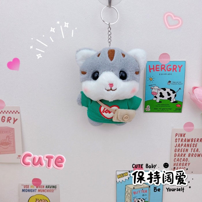 Móc Khóa Hình Mèo Con Nhồi Bông Dễ Thương