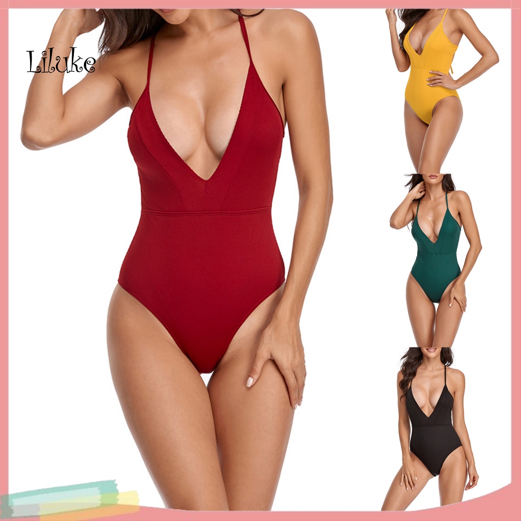 Bộ Đồ Bơi Một Mảnh Không Đường May Hở Lưng Dáng Ôm Thời Trang Dành Cho