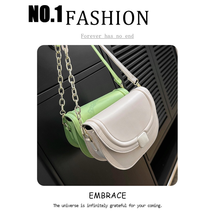 NO.1 túi xách nữ túi đeo chéo 2023NEW Vintage Popular Korean  thích hợp sử dụng hàng ngày GDJ23A0QYJ 43Z231023