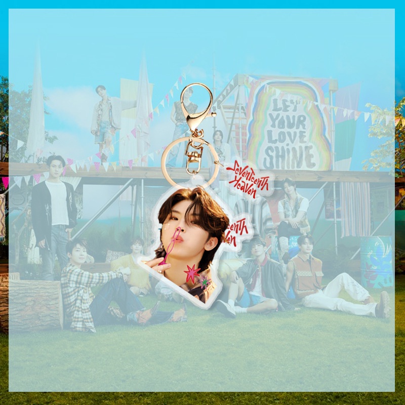 Móc Chìa Khóa Bằng Nhựa acrylic Hình Nhóm Nhạc seventeen Jonghan joshua jun hoshi the8