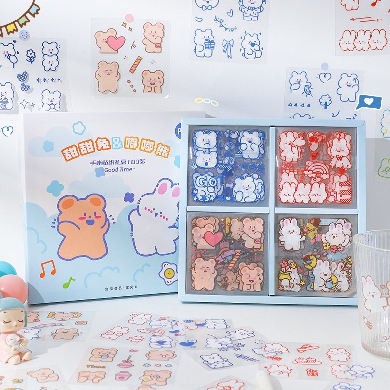 Sticker hoạt hình dễ thương cute trang trí vật dụng cá nhân