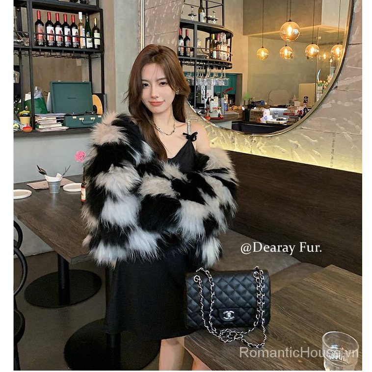 Áo Khoác Lông Chồn Thân Thiện Với Môi Trường Phong Cách Châu Âu Thời Trang Mùa Đông Hàng Mới 2023