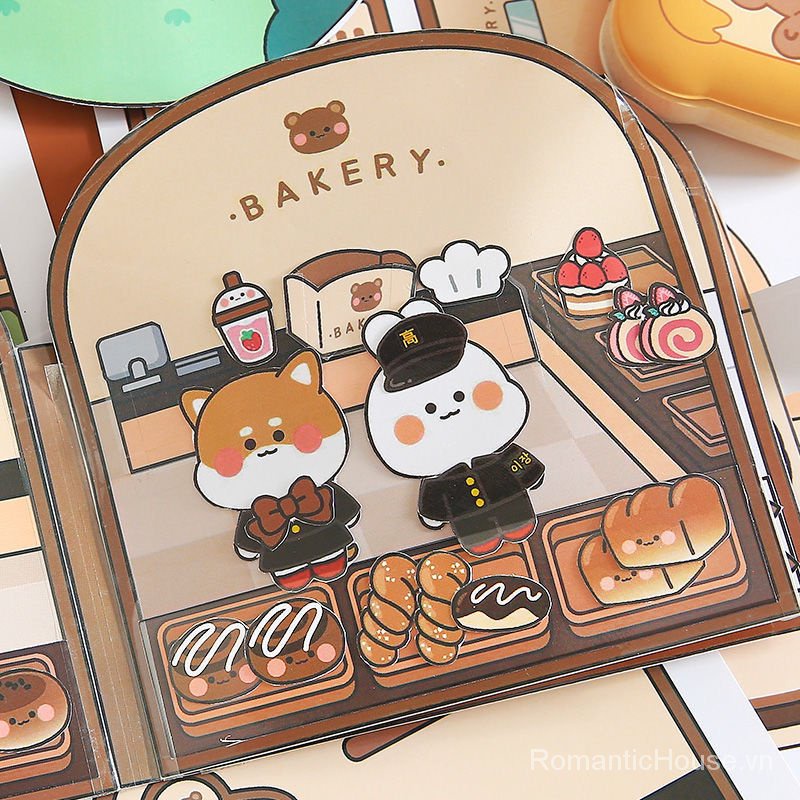 Bakery Sách Nén Hình Gà Rán Phát Nhạc Thủ Công Sáng Tạo diy Cho Bé Gái