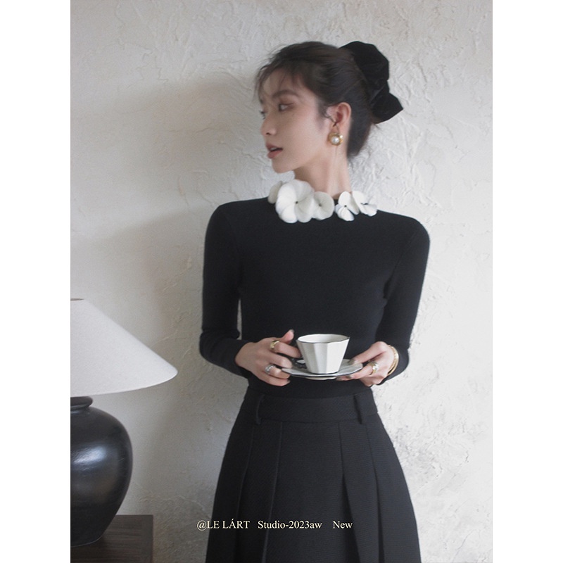 Áo sweater Cổ Tròn Tay Dài Phong Cách Pháp Thời Trang Mùa Thu Mới 2023