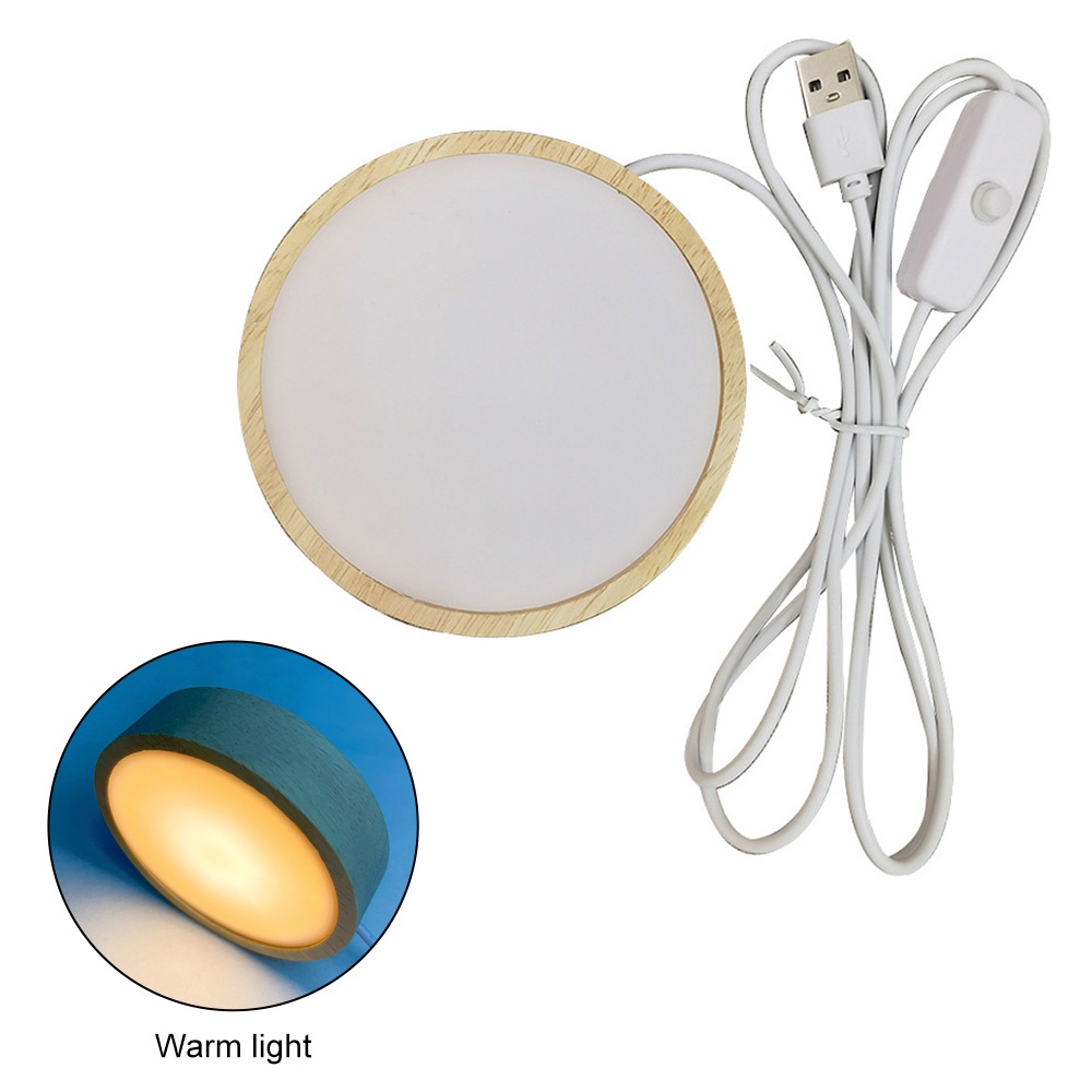 Đế Đèn led 10cm 5v usb Bằng acrylic Pha Lê Có Thể Xoay Làm Giá Đỡ Trưng Bày Trang Trí Phòng Khách / Phòng Ngủ