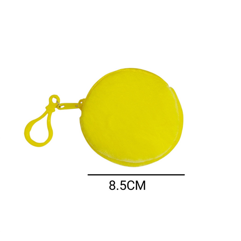 1 Ví Đựng Tiền Xu mini Đa Năng Bằng Vải Lông Màu Kẹo Dễ Thương