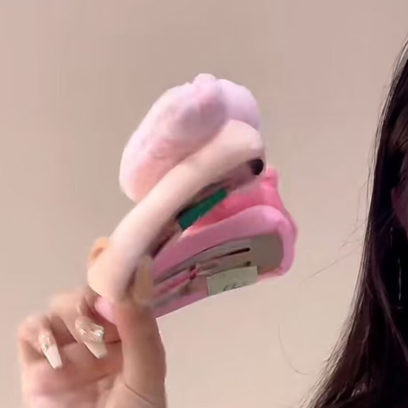 Kawaii Dây Buộc Tóc bb Hình Búp Bê Nhồi Bông Màu Hồng Dễ Thương Làm Quà Tặng Cho Bé Gái