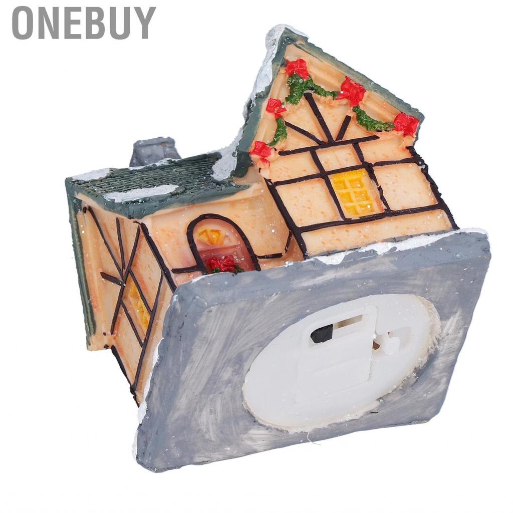 Onebuy Entatial Christmas Village Set Houses Holiday Ornament Resin