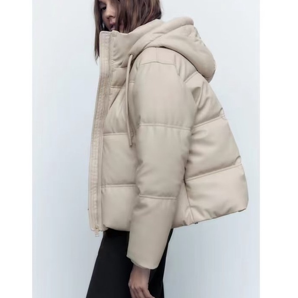 Zara Áo Khoác Giả Da Màu Trơn Thời Trang Thu Đông 2023 Cho Nữ 3046225 800