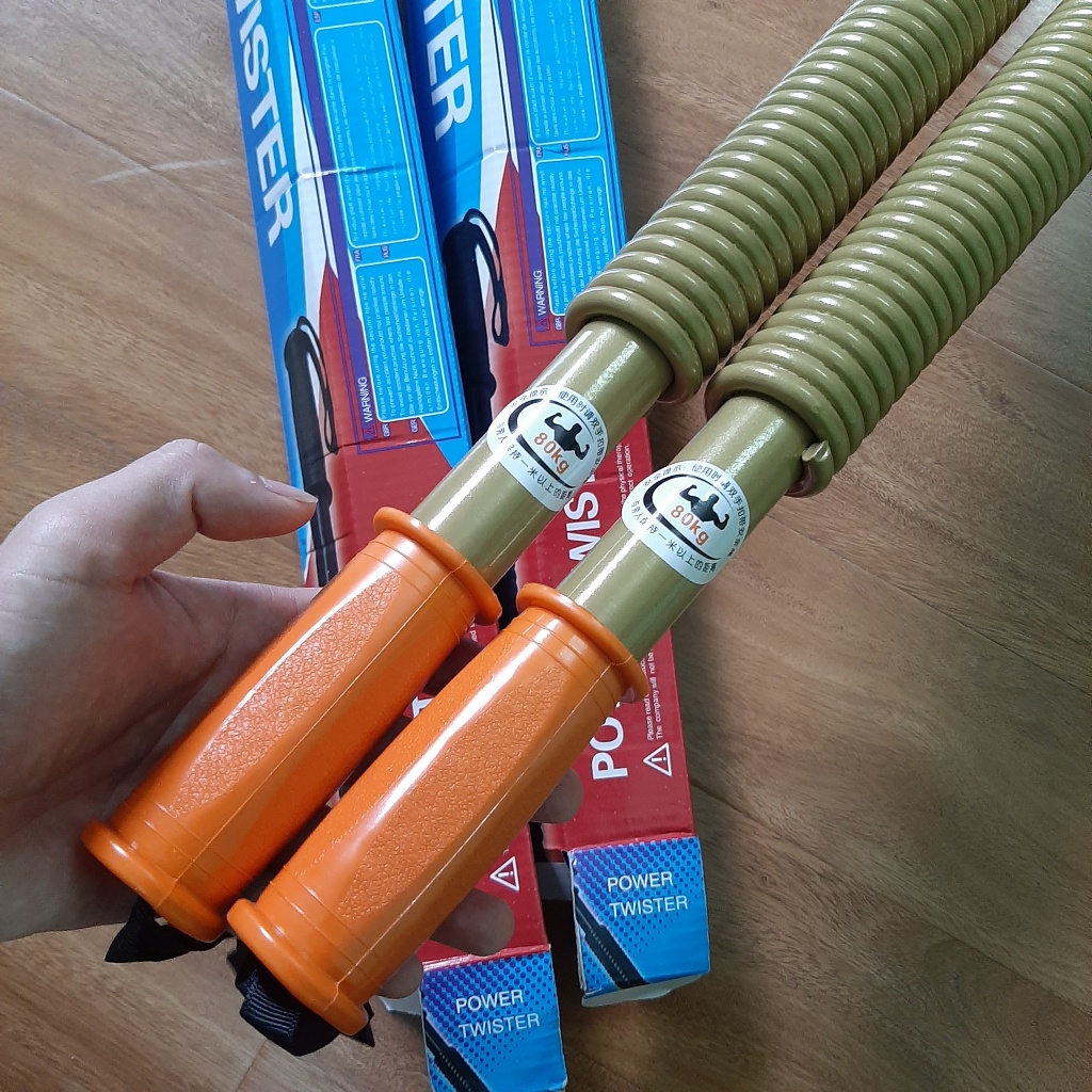 Gậy lò xo tập cơ tay 100kg Sơn Vàng , Đồ Long Đao, Dụng cụ bẻ  80 90 100kg tặng ô tô