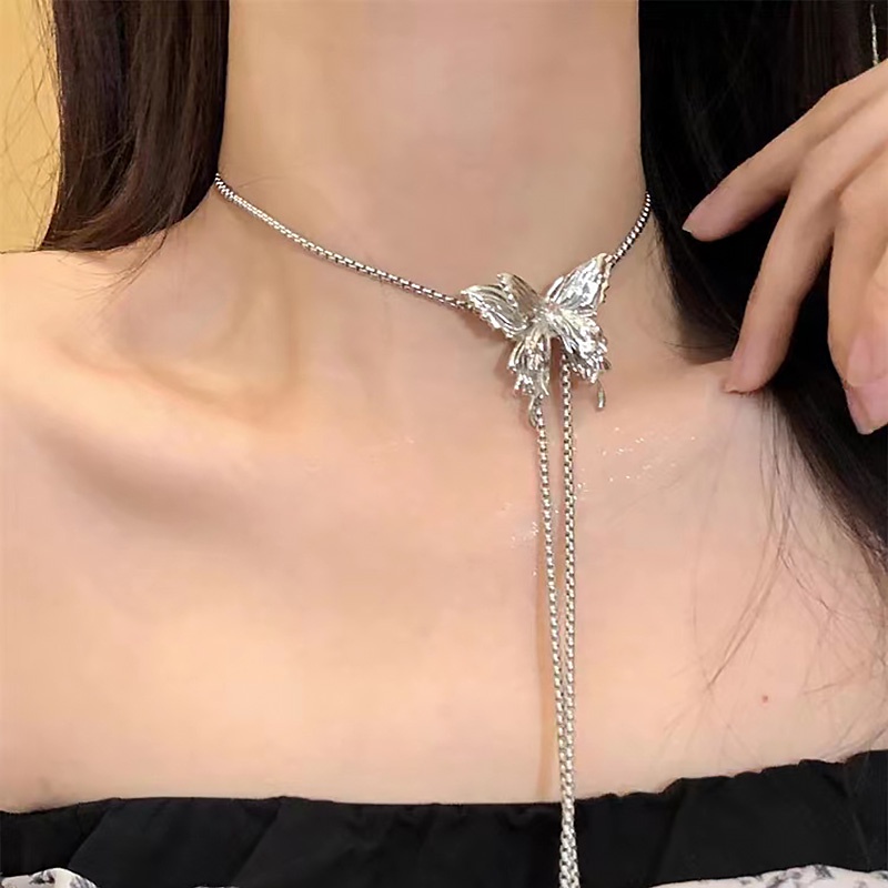 Vòng Cổ Mặt Hình Bướm Sang Trọng Phong Cách Nhật Hàn Độc Đáo