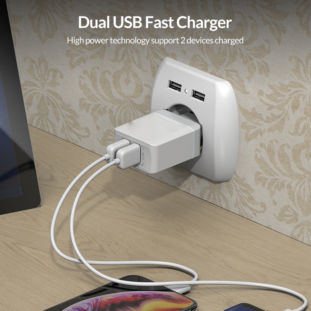 Củ Sạc Nhanh 18w qc3.0 eu Cho Điện Thoại xiaomi huawe samsung