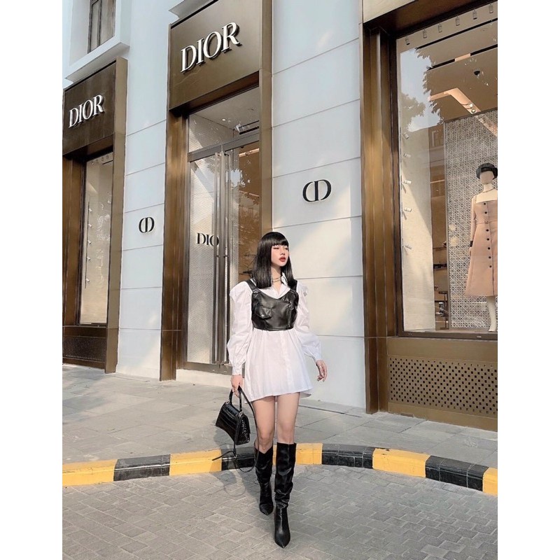 Áo sơ mi kèm áo da