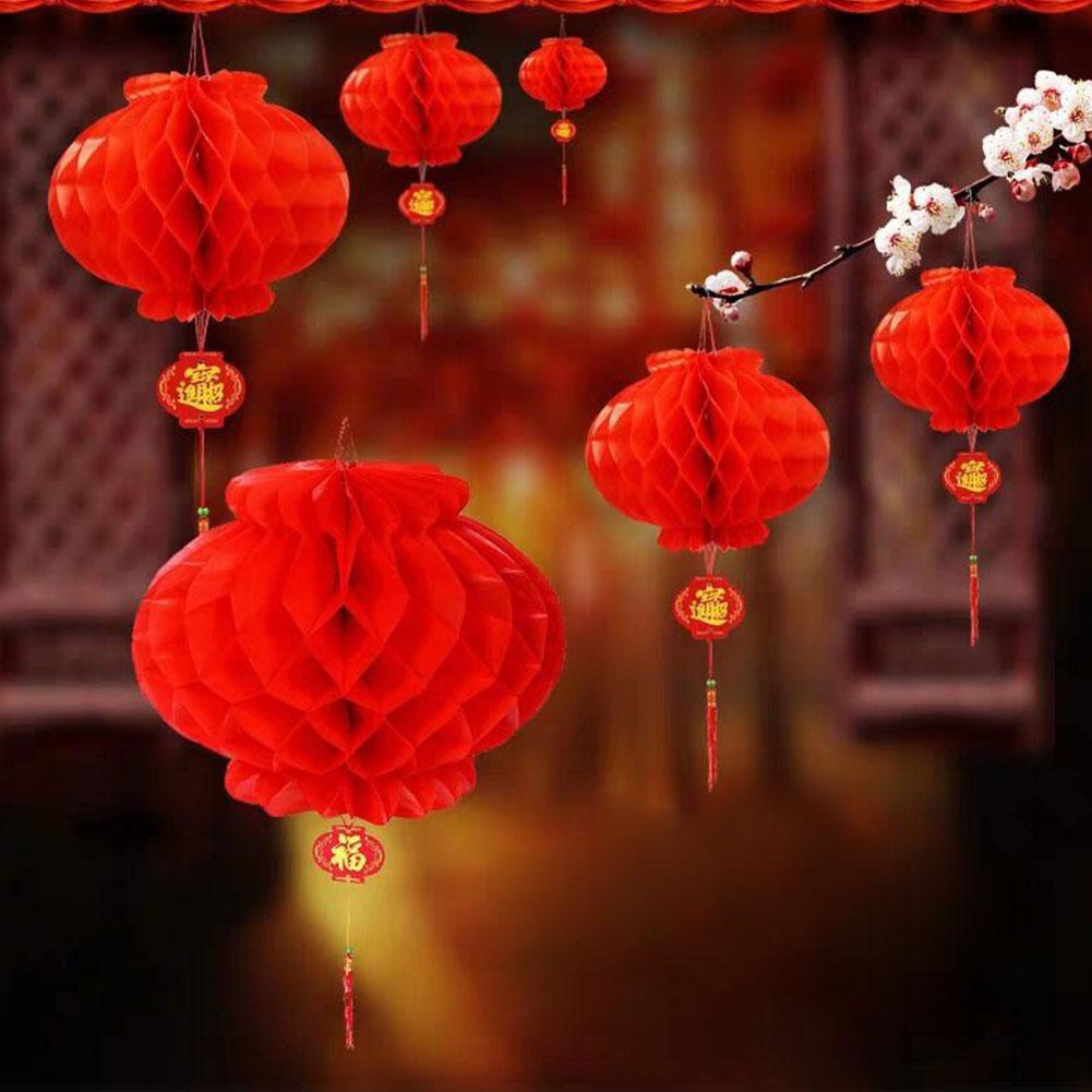 Lồng Đèn Giấy Treo Trang Trí Năm Mới