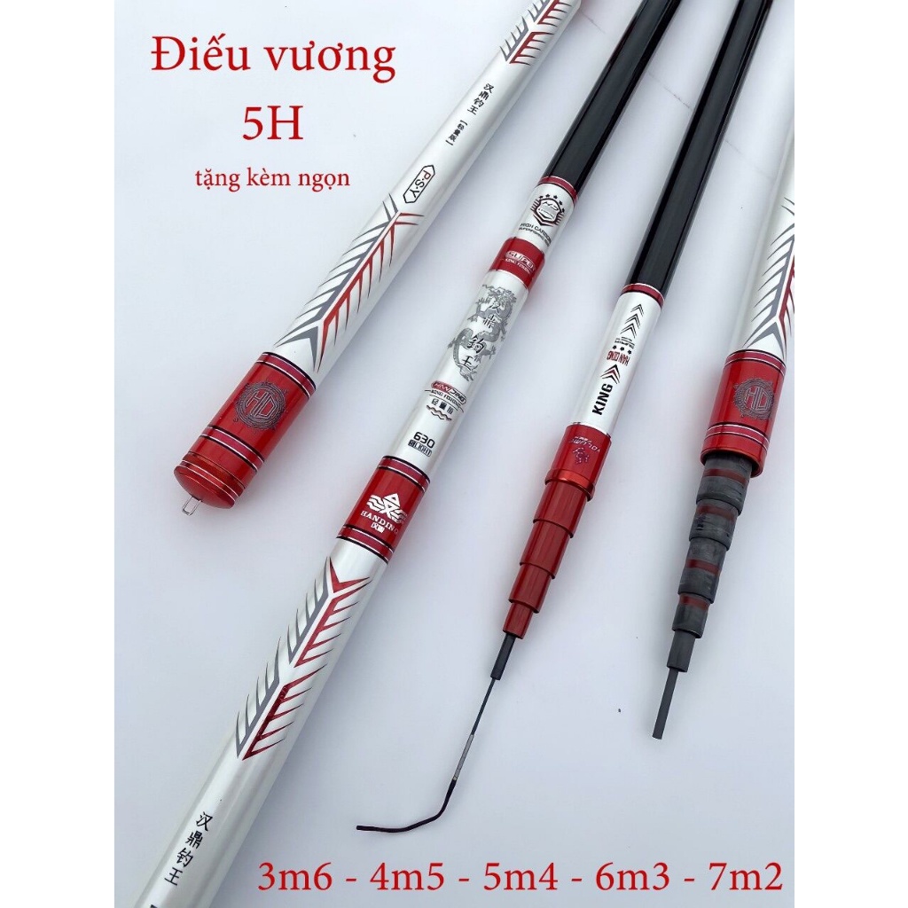 Cần câu tay Handing Điếu Vương độ cứng 5H chuyên câu đơn câu đài tặng kèm quà tặng Đồ Câu Việt Bắc