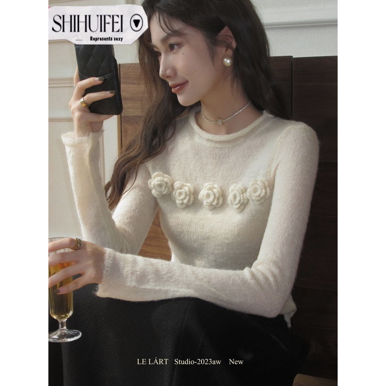 Áo len cardigan SHIHUIFEI WXF23A135K 44Z231031 thời trang thoải mái dễ thương