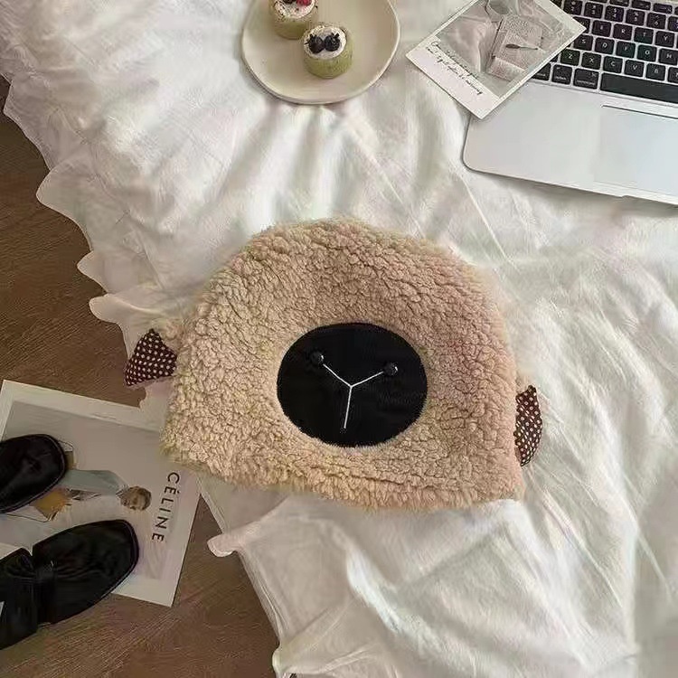 Mũ Tai Bèo Phủ Lông Cừu Giữ Ấm Mùa Đông Thời Trang Dành Cho Nữ