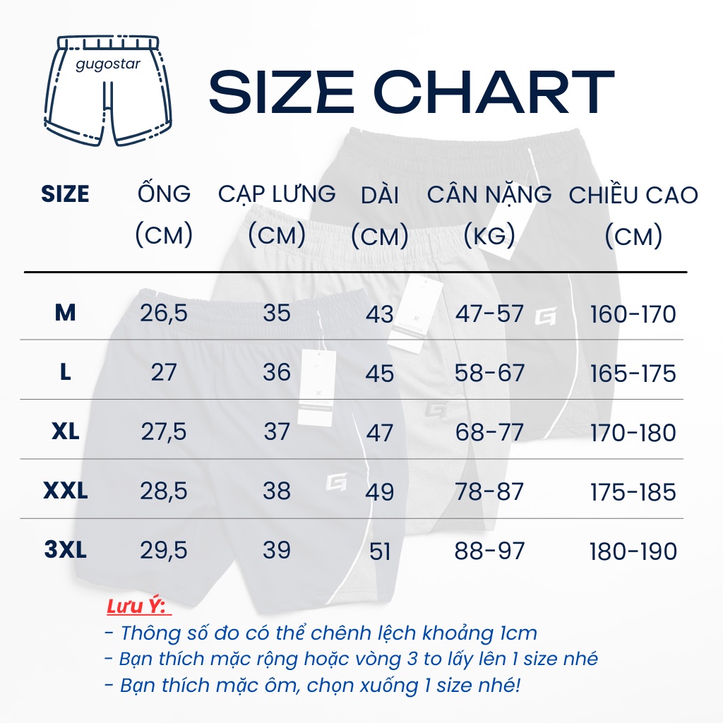 Quần Short Nam Thể Thao Xẻ OVAL G48 Gugostar, 3 Túi Khóa Kéo, Co Giãn 4 Chiều