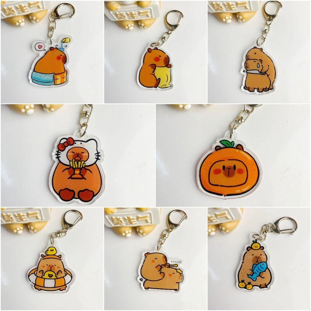 Mmluck Móc Chìa Khóa acrylic resin acrylic Hoạt Hình capybara Đáng Yêu Cho Cặp Đôi