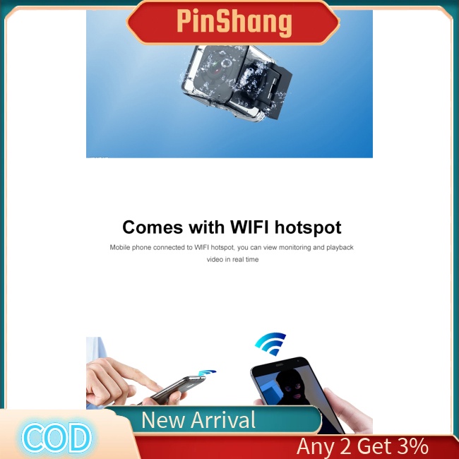 Pinshang camera mini sq29 Kết Nối wifi Chống Thấm Nước