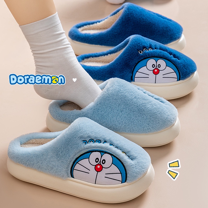 Dép Bông Đi Trong Nhà Laceva, Dép Bông Mèo Máy Doraemon DP109