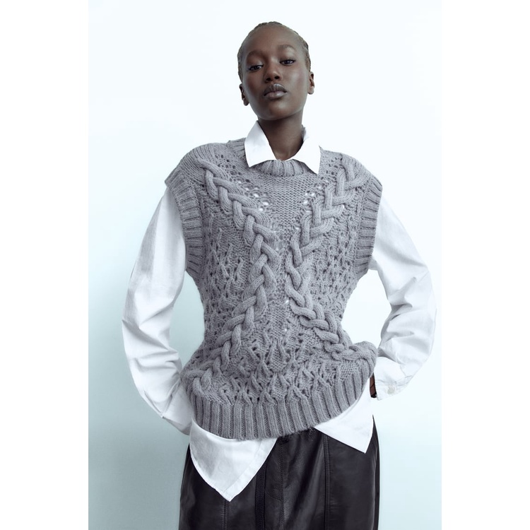 Áo len gile Zara authentic