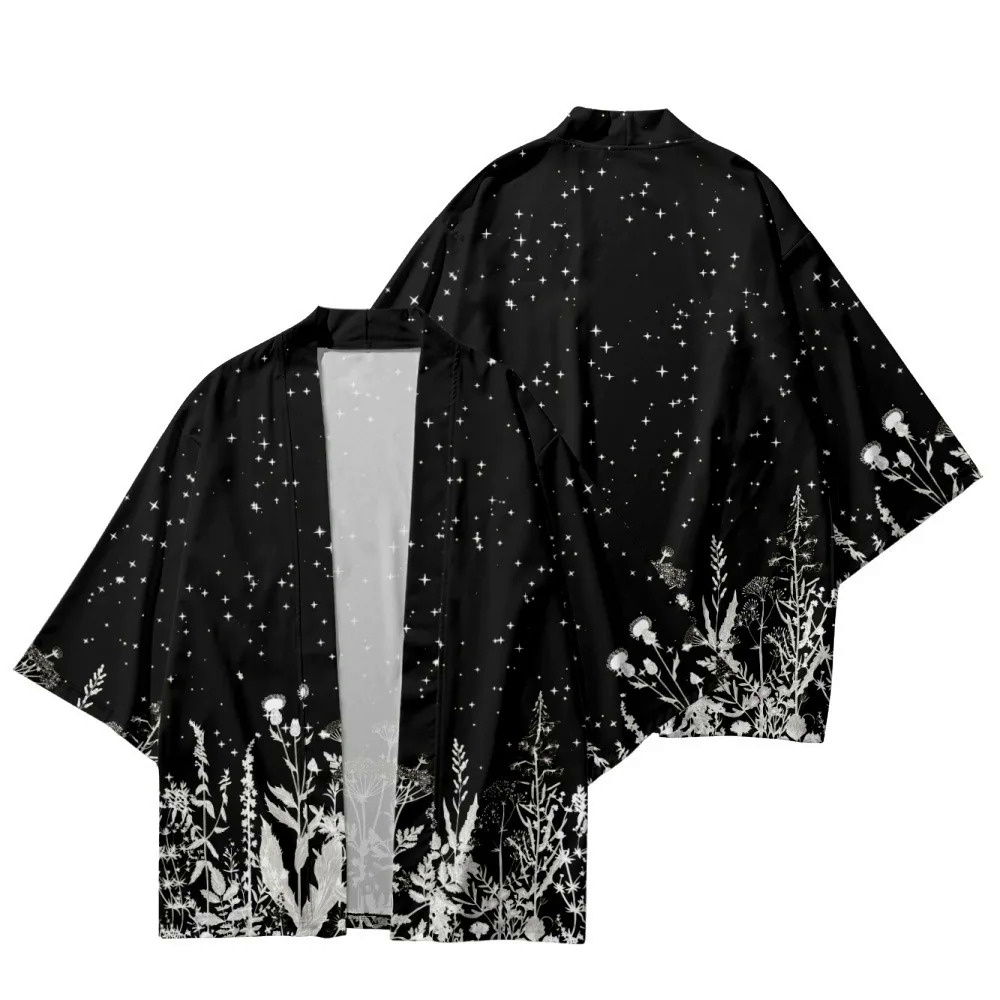 Thời Trang Áo Khoác kimono Đi Biển In Hình Ngôi Sao Bồ Công Anh yukata Cỡ Lớn Phong Cách Đường Phố Cho Nam Và Nữ