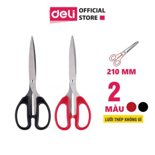 Kéo Cắt Đa Năng Deli 210mm - Lưỡi Thép Không Gỉ Siêu Bền, Sắc Bén Dùng Trong Văn Phòng, Cắt Giấy, Vải, Bao Bì E6010 HCM