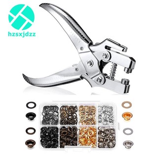 Kìm bấm lỗ 3 / 16 inch kèm 200 khoen bấm bằng thép gió