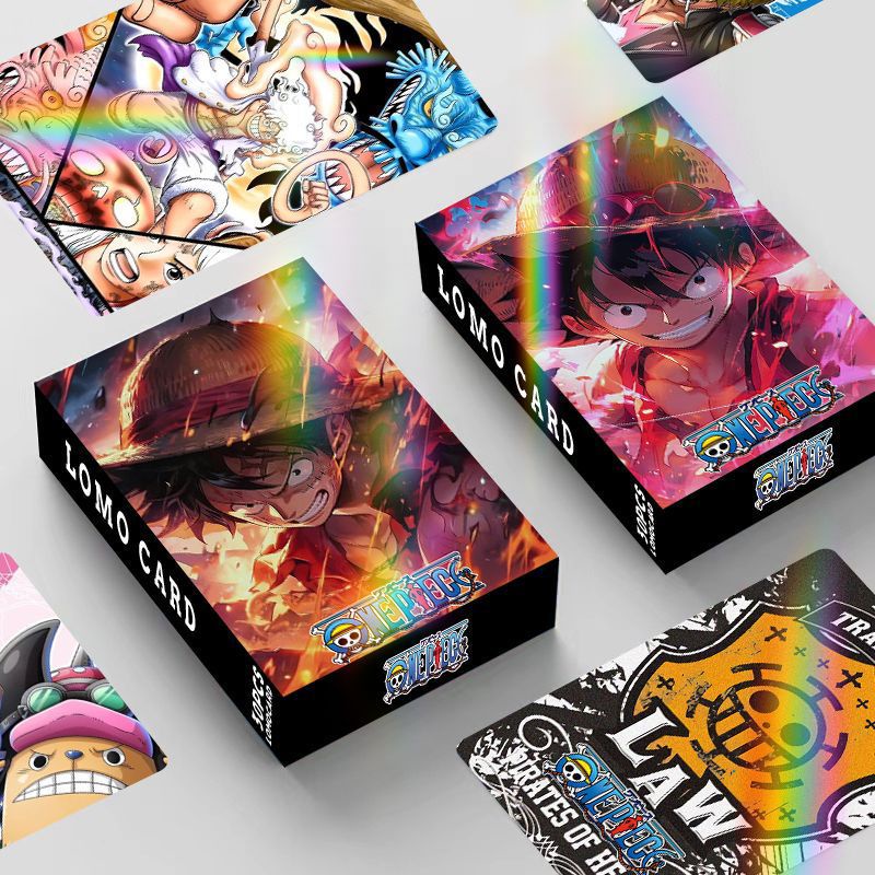 ONE PIECE, OSHI NO KO, Genshin, SPY FAMILY, Haikyuu!! Jujutsu Kaisen, NARUTO, BLUE LOCK, Demon Slayer Laser Flash Lomo Card Photocard