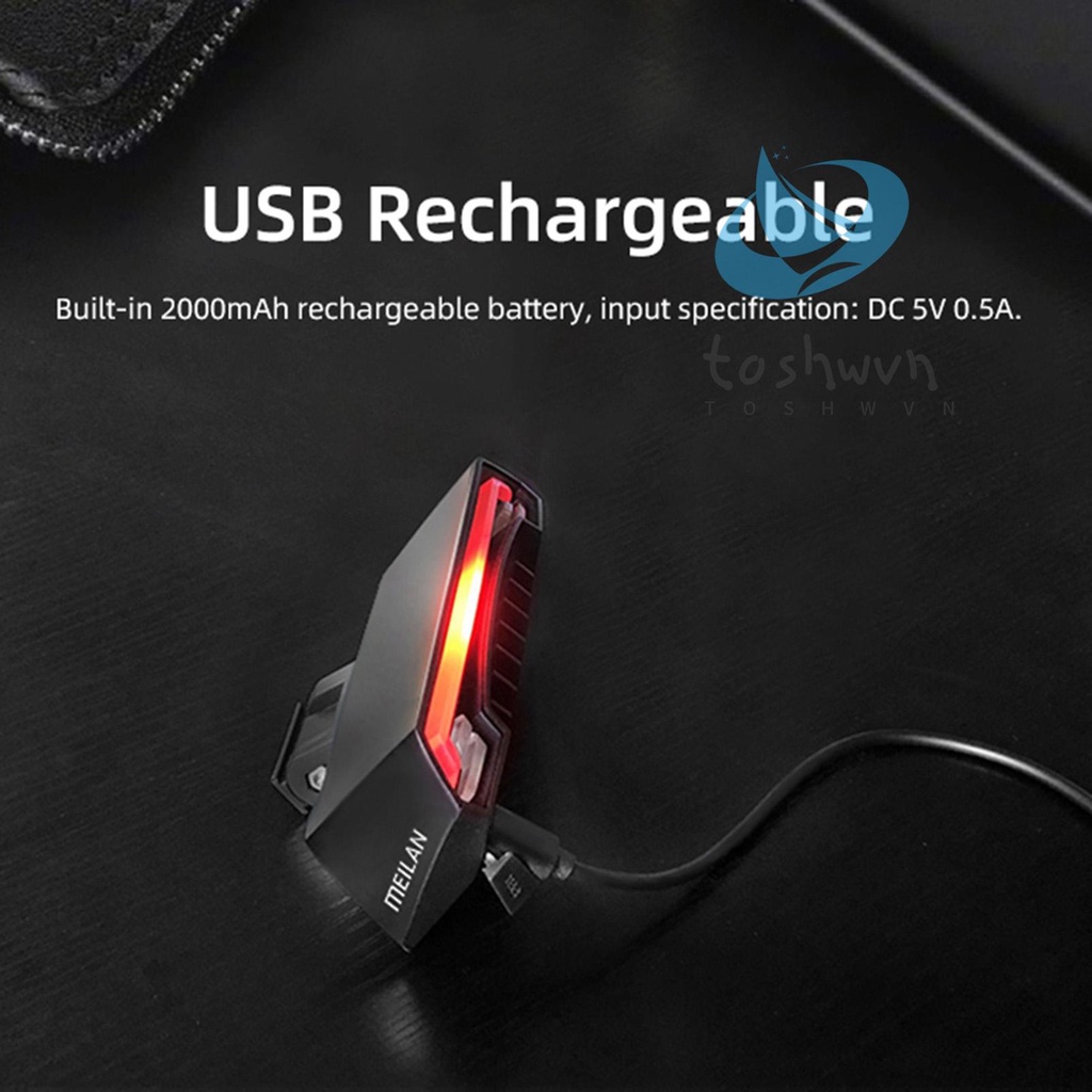 Meilan Đèn led Tín Hiệu Không Dây Gắn Đuôi Xe Đạp x5